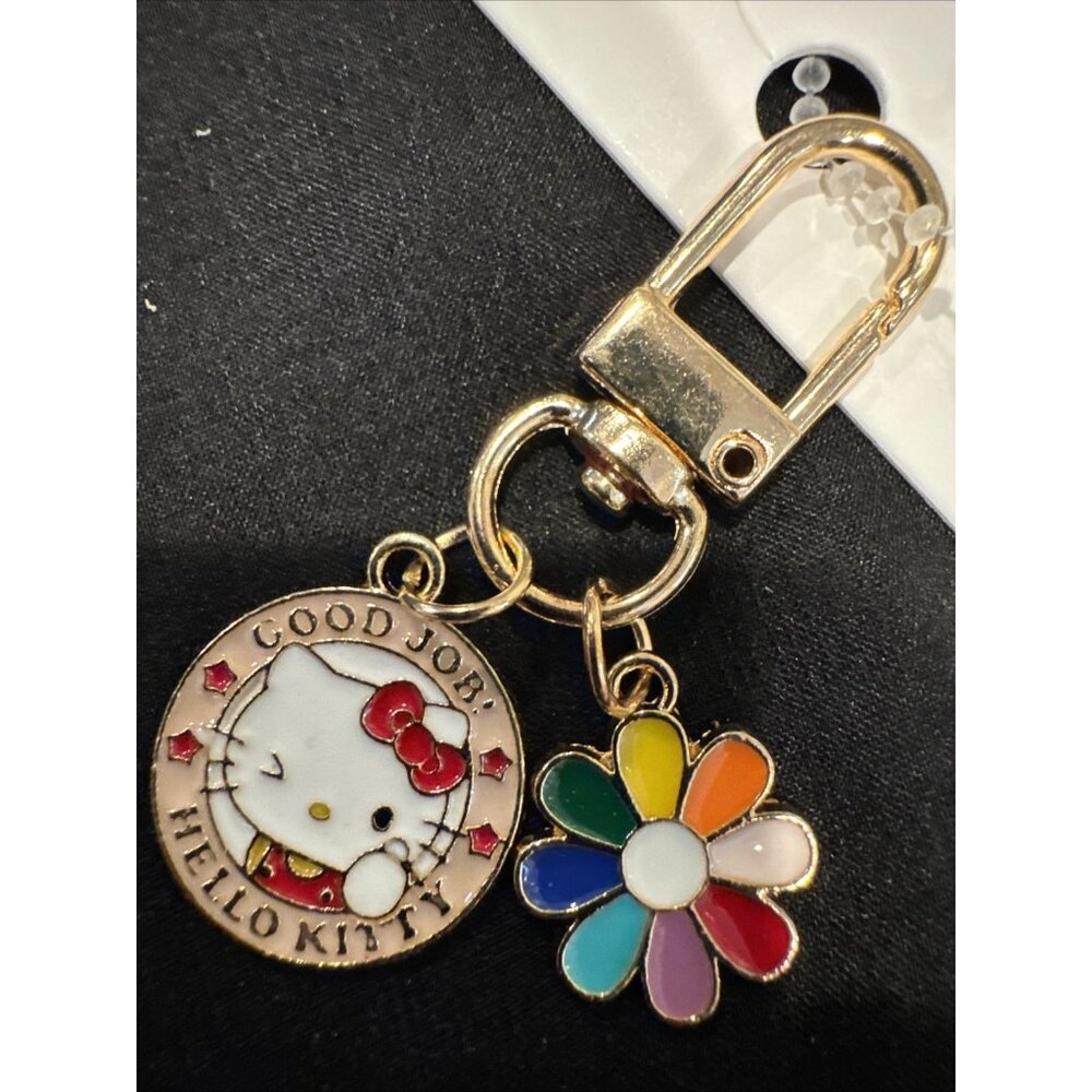 Cute Bag Keychain Hello Kitty Enamel Zipper Pull Charm Collorful Keyring New